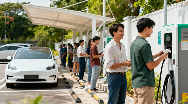 充电礼仪、电动车充电、好习惯、充电站、车主行为