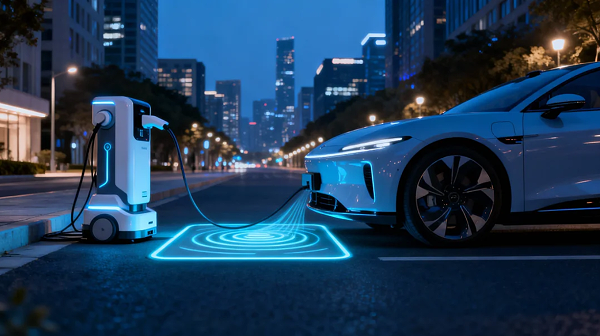 无人驾驶时代, 充电机器人, 无线充电, 协同工作