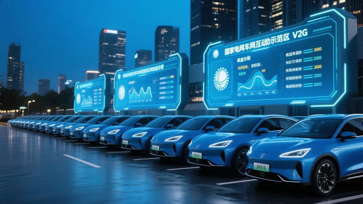 《国家电网车网互动示范：V2G车队参与电网调峰收益分配》