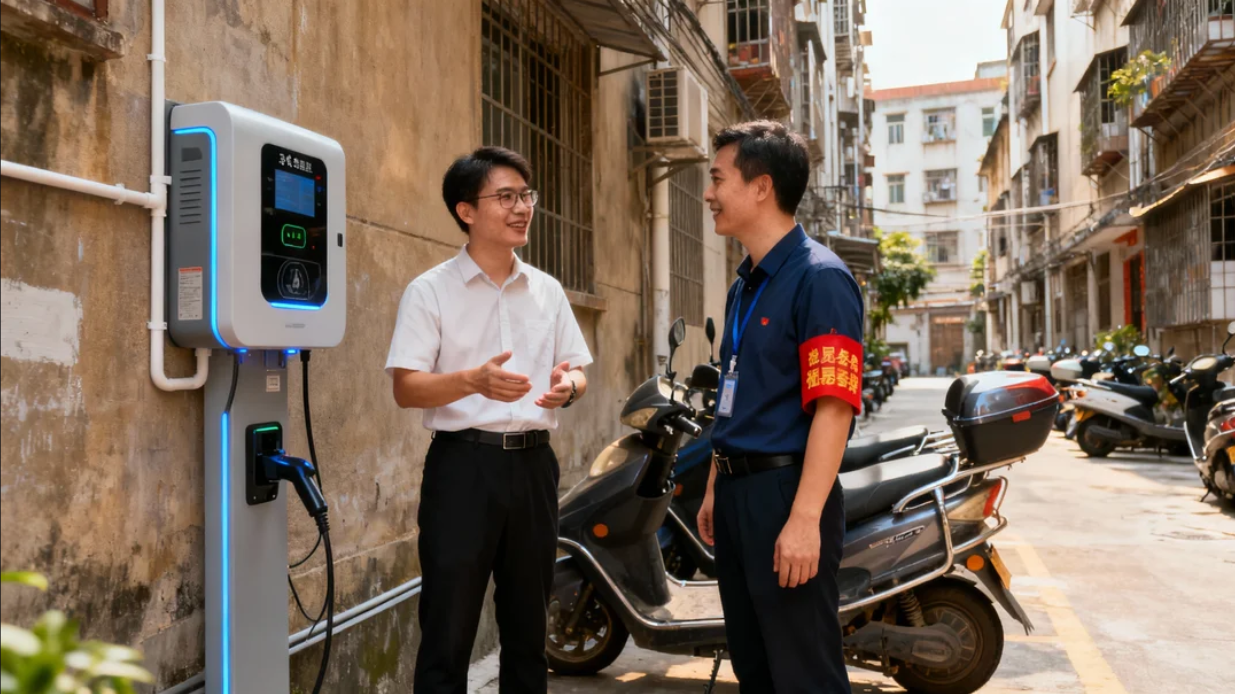 2轮车充电桩,城中村,进驻,沟通策略,村委会,街道办