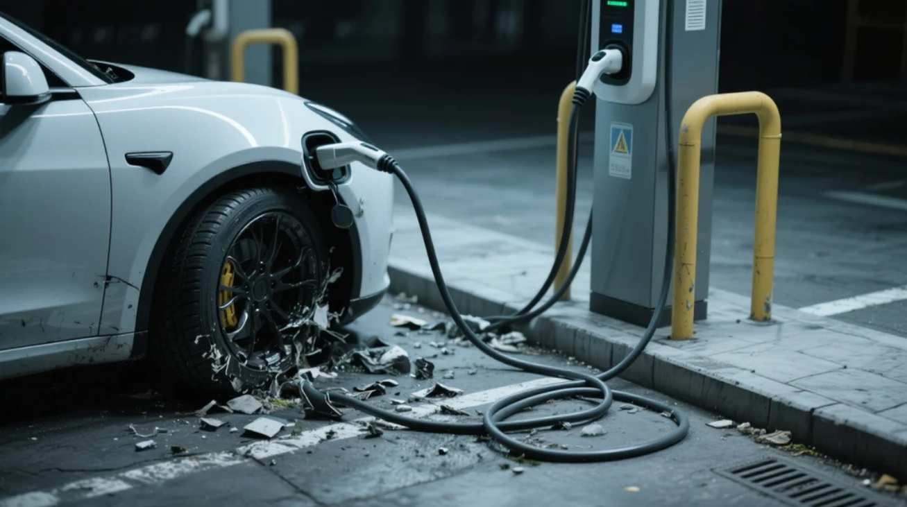 充电枪线,车辆碾压,损坏,赔偿,责任归属,电动车,充电桩-03-03_104905_526