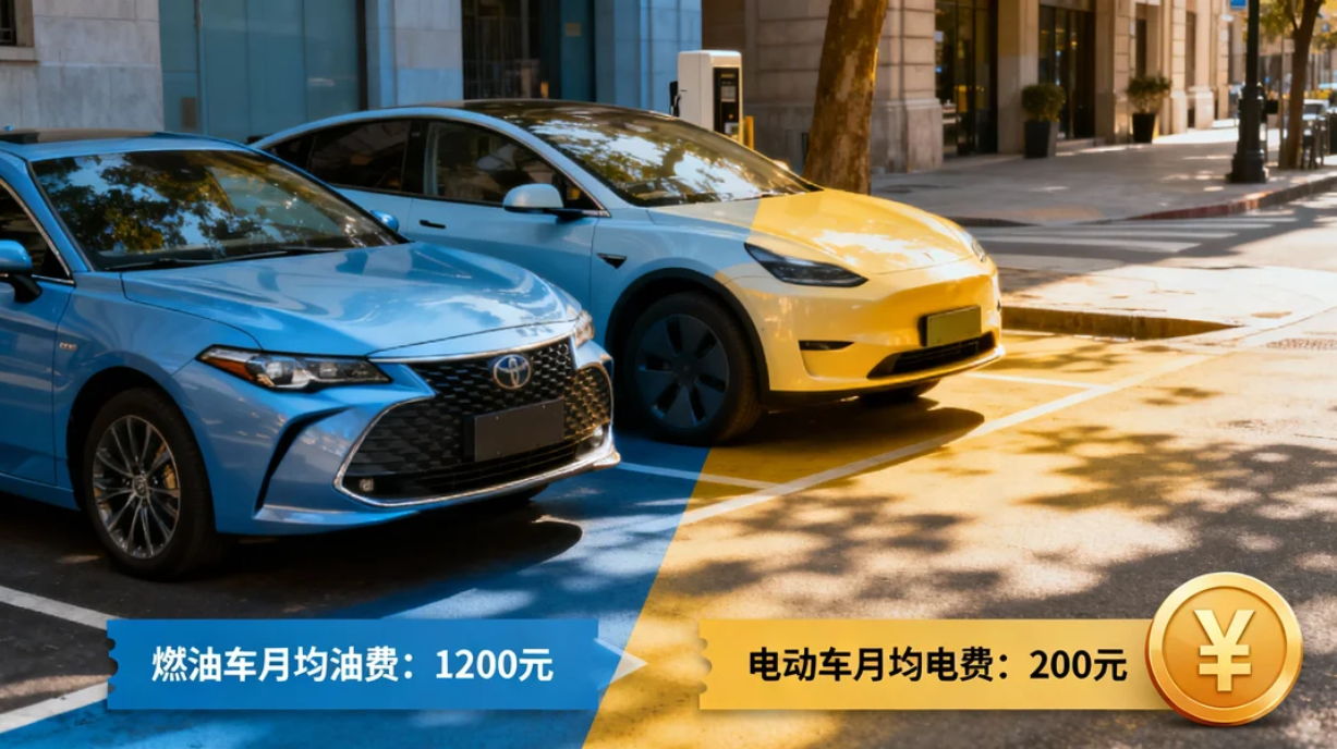 电动车 vs 燃油车：一年真实账单对比，省下近万元