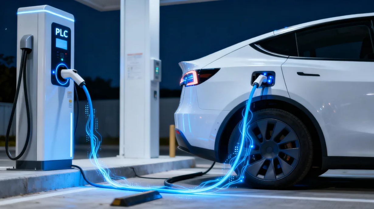 PLC, 电力线通信, 即插即充, 电动汽车充电, 充电自动化, 数据传输-01-09_110506_524