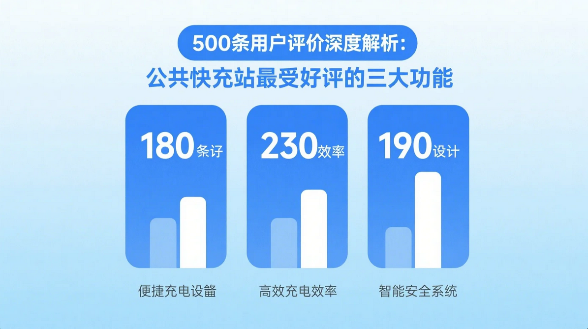 《500条用户评价深度解析：公共快充站最受好评的三大功能》