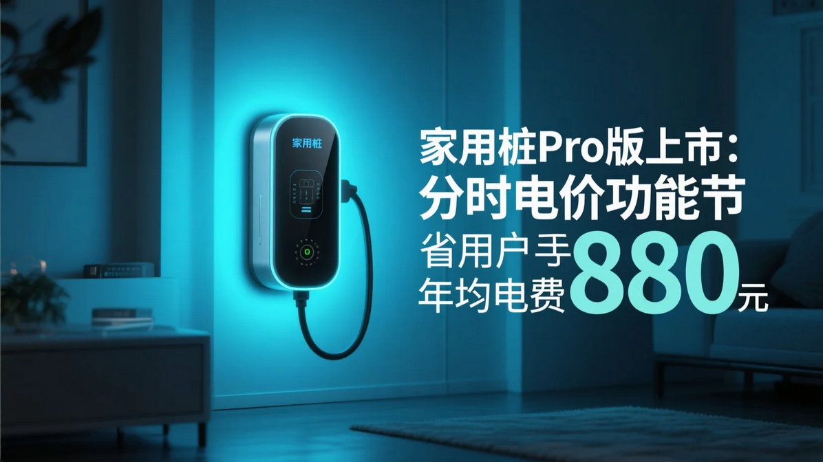 《家用桩Pro版上市:分时电价功能节省用户年均电费880元》 《家用桩Pro版上市:分时电价功能节省用户年均电费880元》