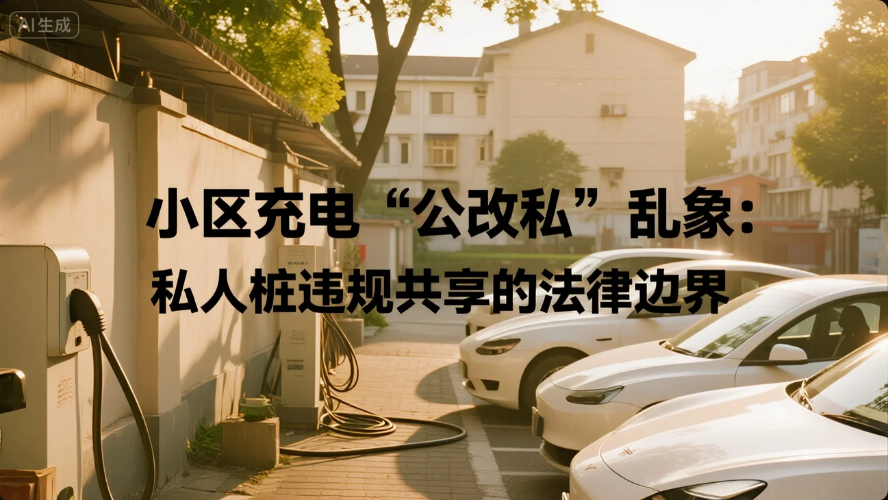 《小区充电“公改私”乱象：私人桩违规共享的法律边界》