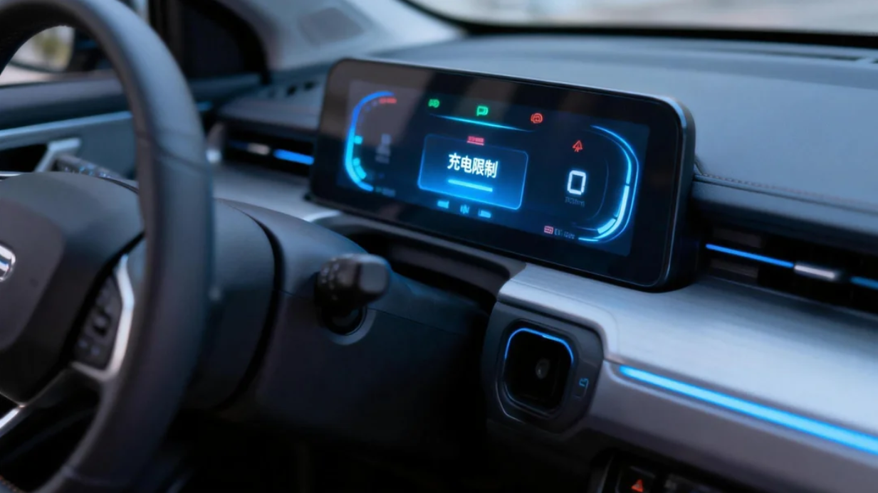 充电时，车辆仪表盘上显示的“充电限制”是什么意思？