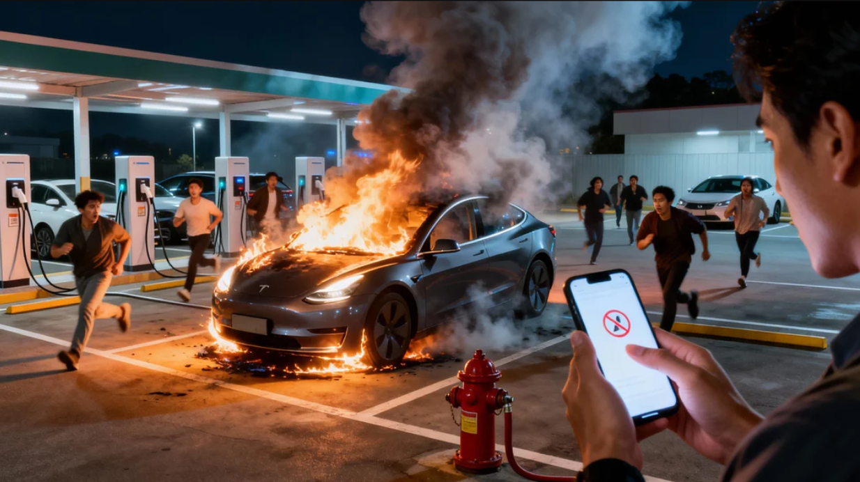 充电站内突发火灾如何自救并报警