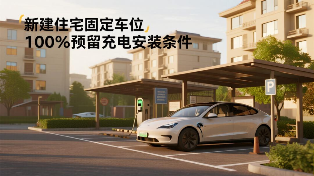 《住建部新规：新建住宅固定车位100%预留充电安装条件》
