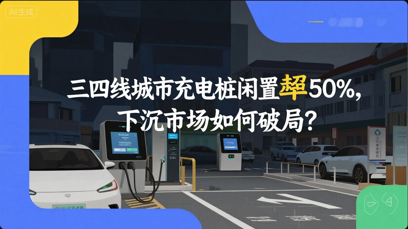 《三四线城市充电桩闲置率超50%，下沉市场如何破局？》