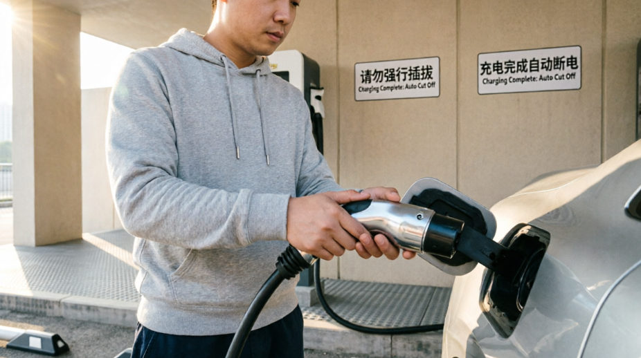 充电枪的正确握持和插拔姿势，你做对了吗？