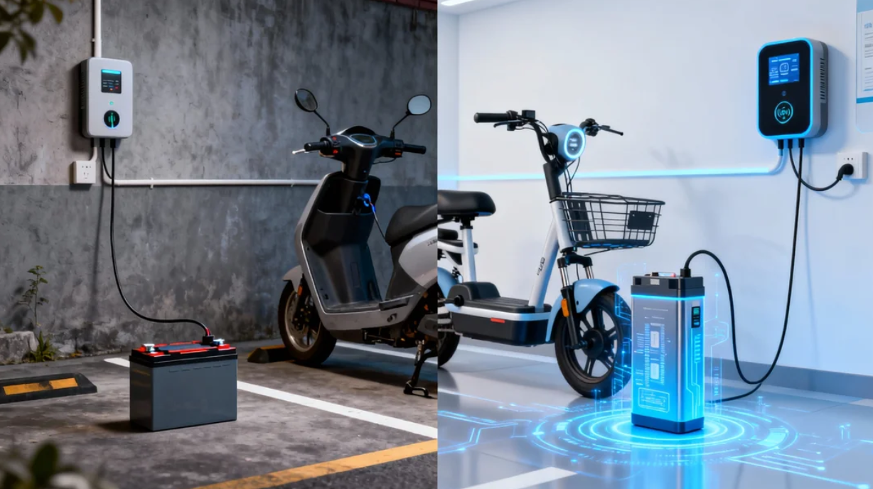 铅酸电池,锂电池,电瓶车充电桩,充电桩选择,基础型充电桩,智能充电桩,充电安全,电池管理