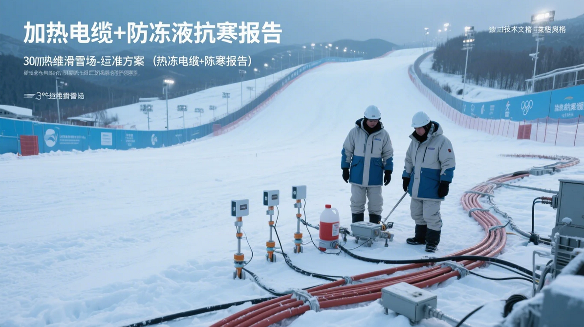 《张家口冬奥滑雪场-30℃运维方案：加热电缆+防冻液抗寒报告》