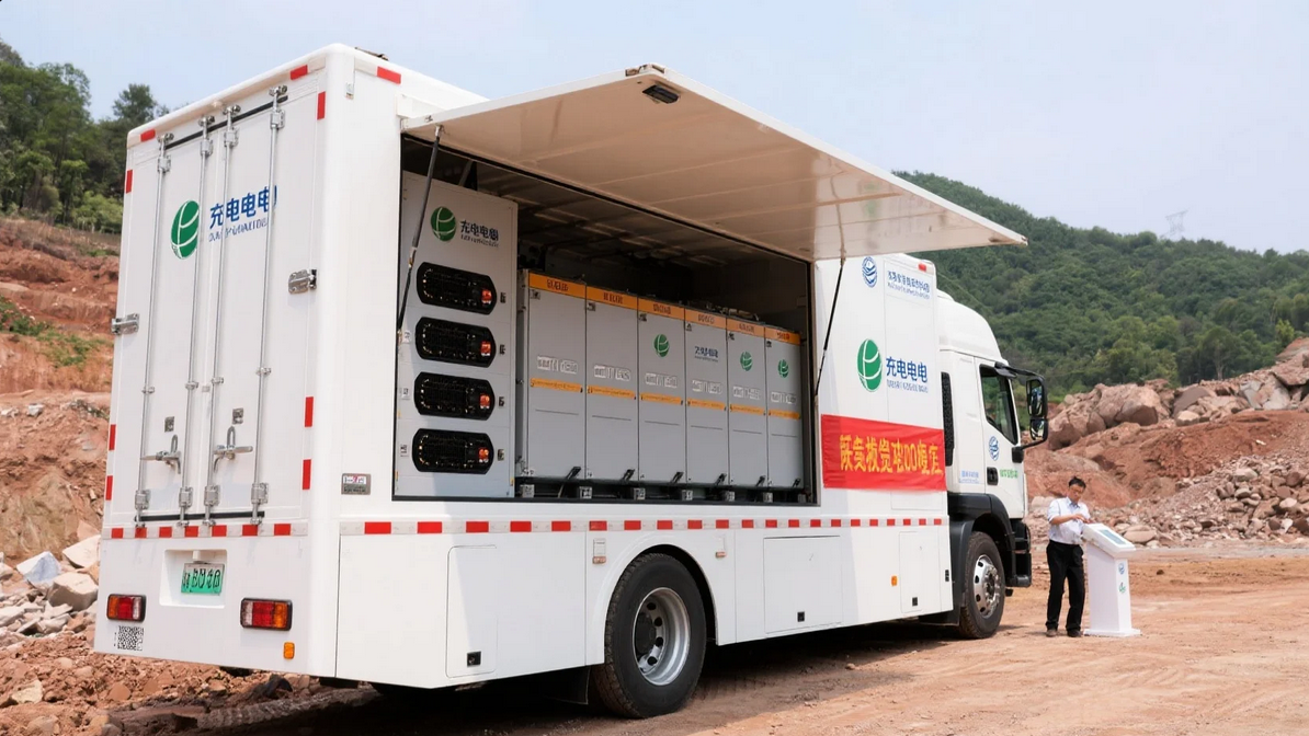 《移动充电车首发：储能容量320kWh，支援灾区供电72小时》