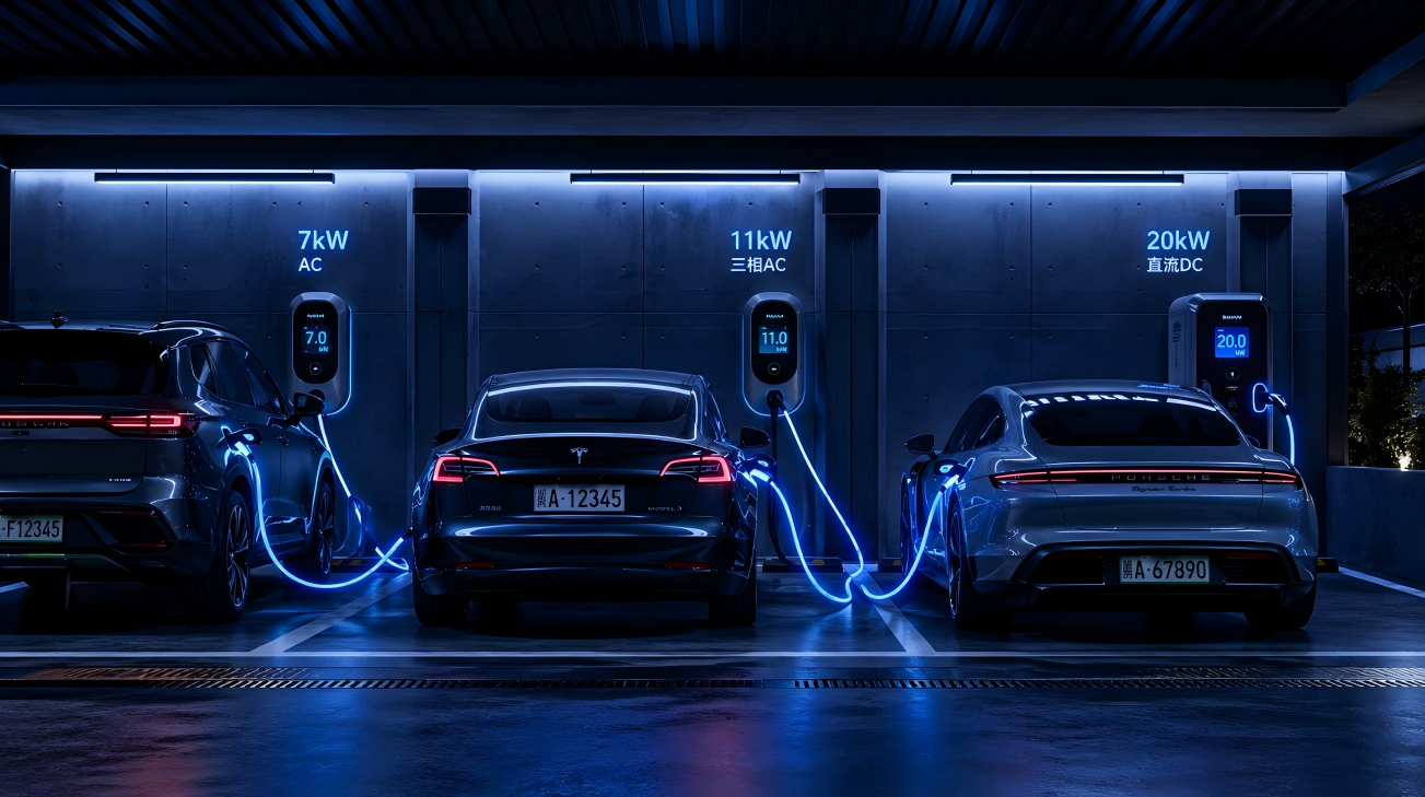 充电桩,功率选择,车型匹配,7kW,11kW,20kW,交流充电桩,直流充电桩,车载充电机-04-30_141439_799